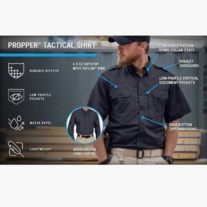 Propper Short Sleeve Tactical Shirt, LAPD Navy, XS